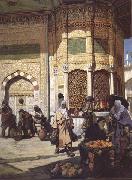 Hippolyte Berteaux Une fontaine a Constantinople (mk32) oil painting artist